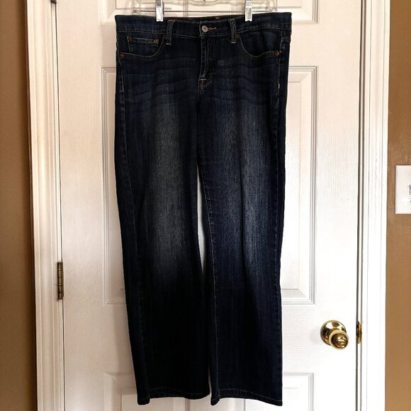 Lucky Brand Sweet Straight Jeans Sz 12/31 Dark Wash Denim - Picture 1 of 8